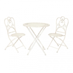 Комплект стол + 2 стула Secret de Maison Monique mod. PL08-6241.6242 металл, стол6273, стул 484093, Античный белый Antique White